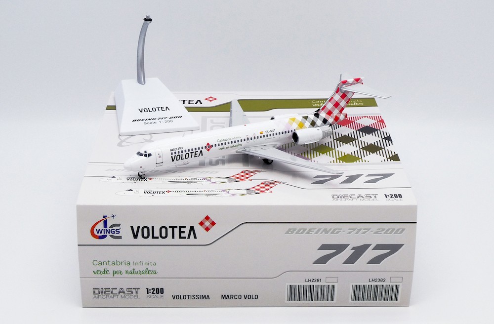JC Wings LH2382 Volotea Airlines Boeing 717-200 EC-MGT Diecast 1/200 AV Model