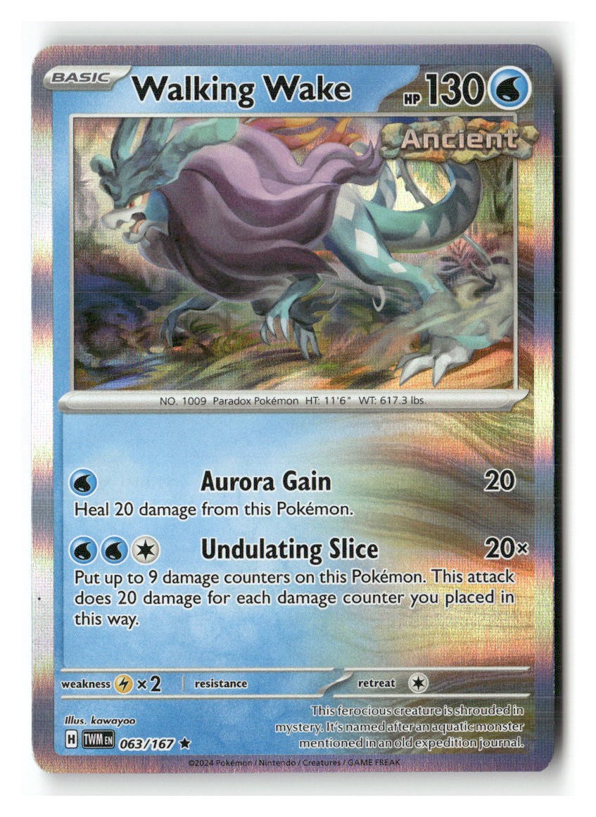 Walking Wake 063/167 Rare Twilight Masquerade Pokemon Holo Near Mint