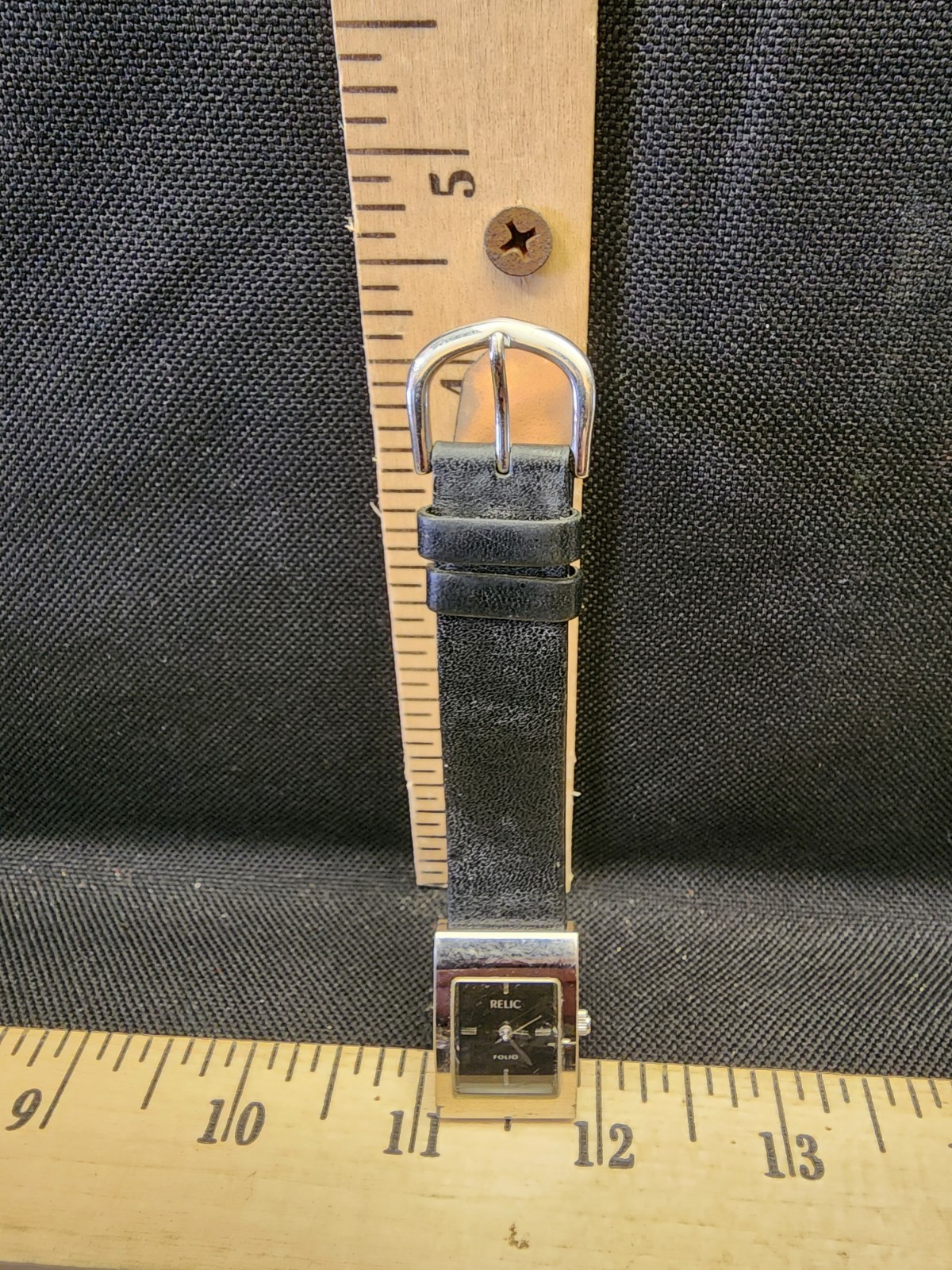 Vintage Relic Women's Quartz Watch Works Used Leather Band 