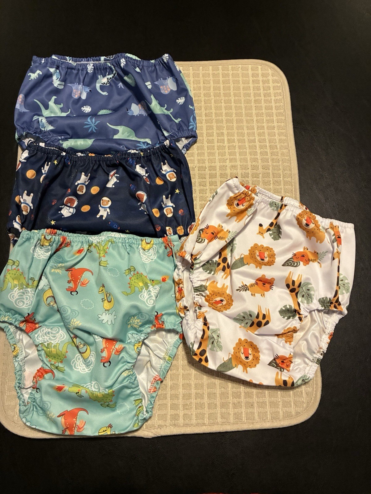 BisenKid 4T Multicolor Training Pants Animals Space Themes Assorted Prints