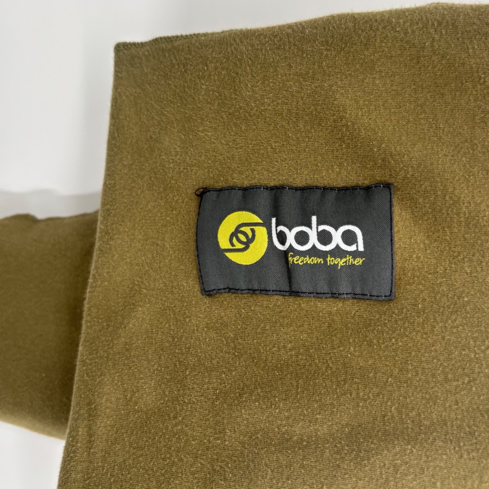 Boba Wrap Baby Carrier Olive Green Stretchy Cotton Blend Ergonomic Up to 35 lbs