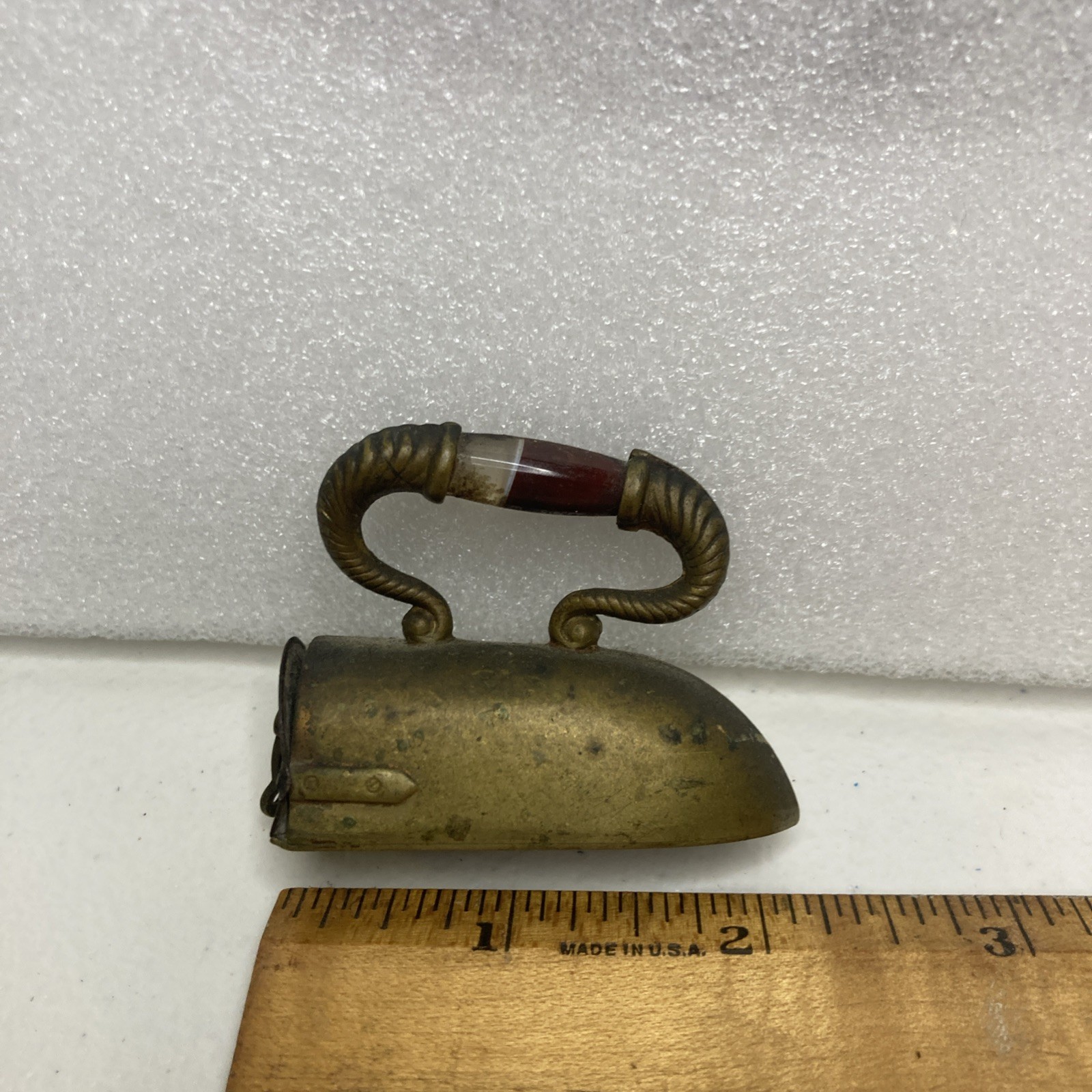 Vintage SAD IRON TAPE Measure ca 1890's. Does not Have Cloth tape!! See Images