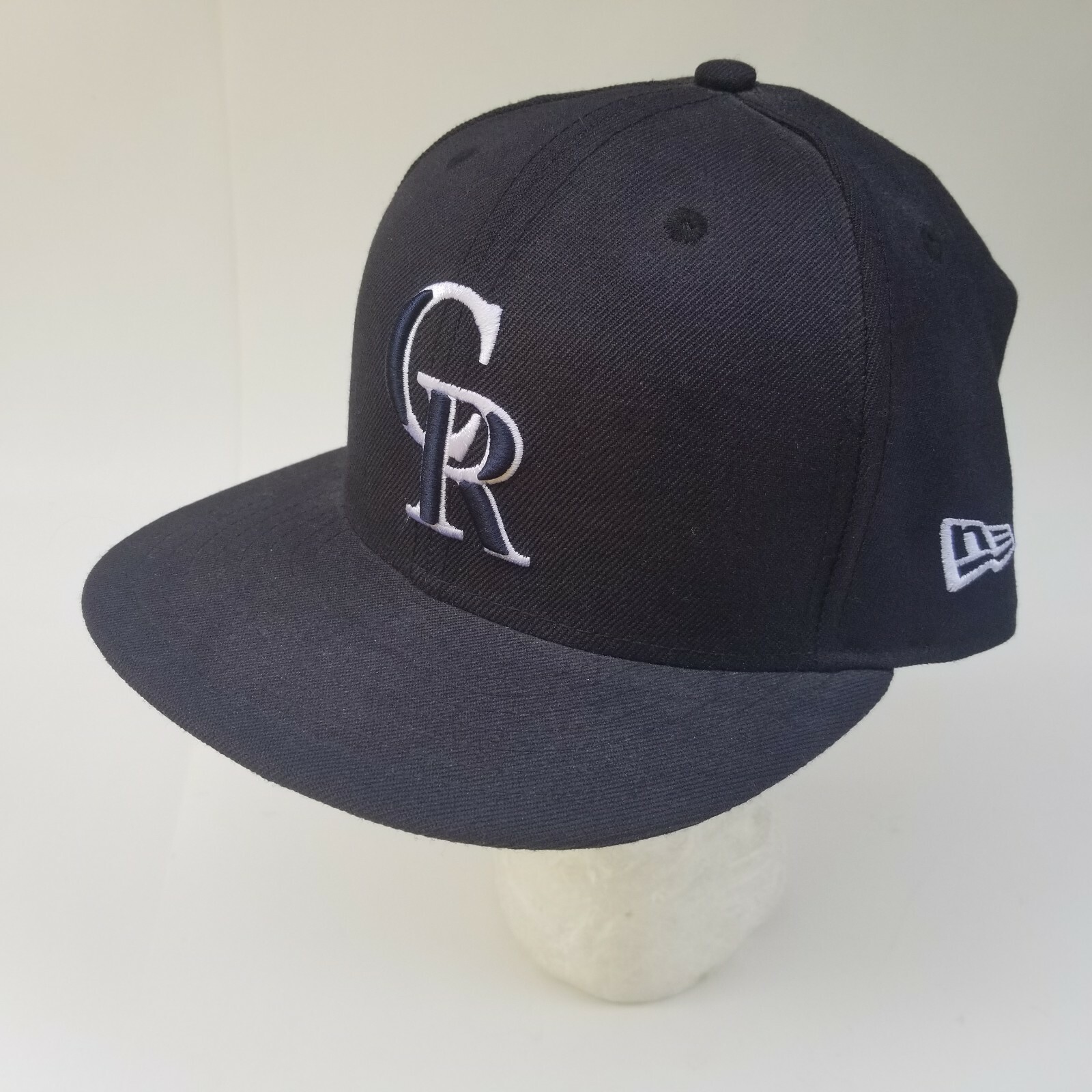 New Era 59Fifty Hat MLB Colorado Rockies Men's Black White Fitted Cap 7 1/4