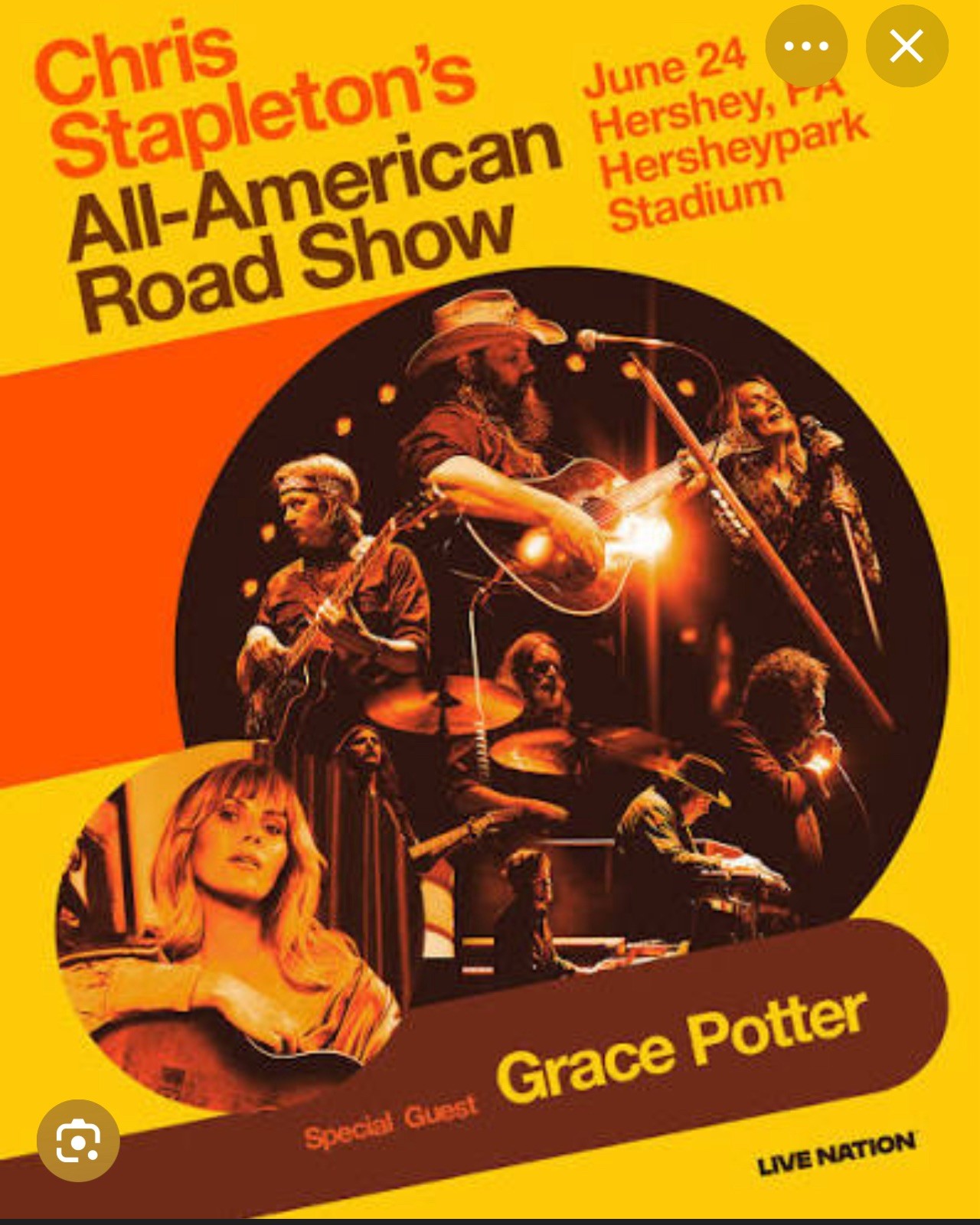 Chris Stapleton - Grace Potter - June 24, 2026 G/A Pitt Tickets - 2 Tickets