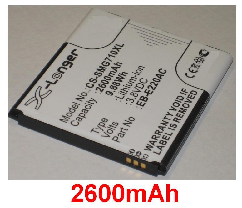 Battery 2600mAh for Samsung SM-G7106, SM-G710L, SM-G710S, EB-B220AC EB665468LU