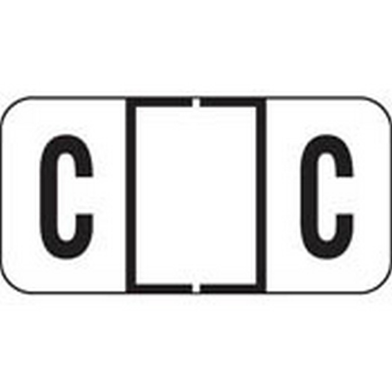 Jeter Compatible "C" Labels, Polylaminated Stock, 3/4 " X 1-1/2" Individual