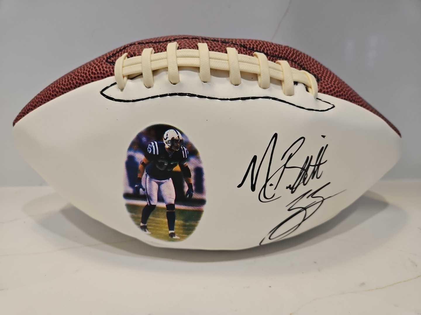 NFL INDIANPOLIS COLTS MELVIN BULLITT PRINTED SIGNATURE PHOTO FOOTBALL 