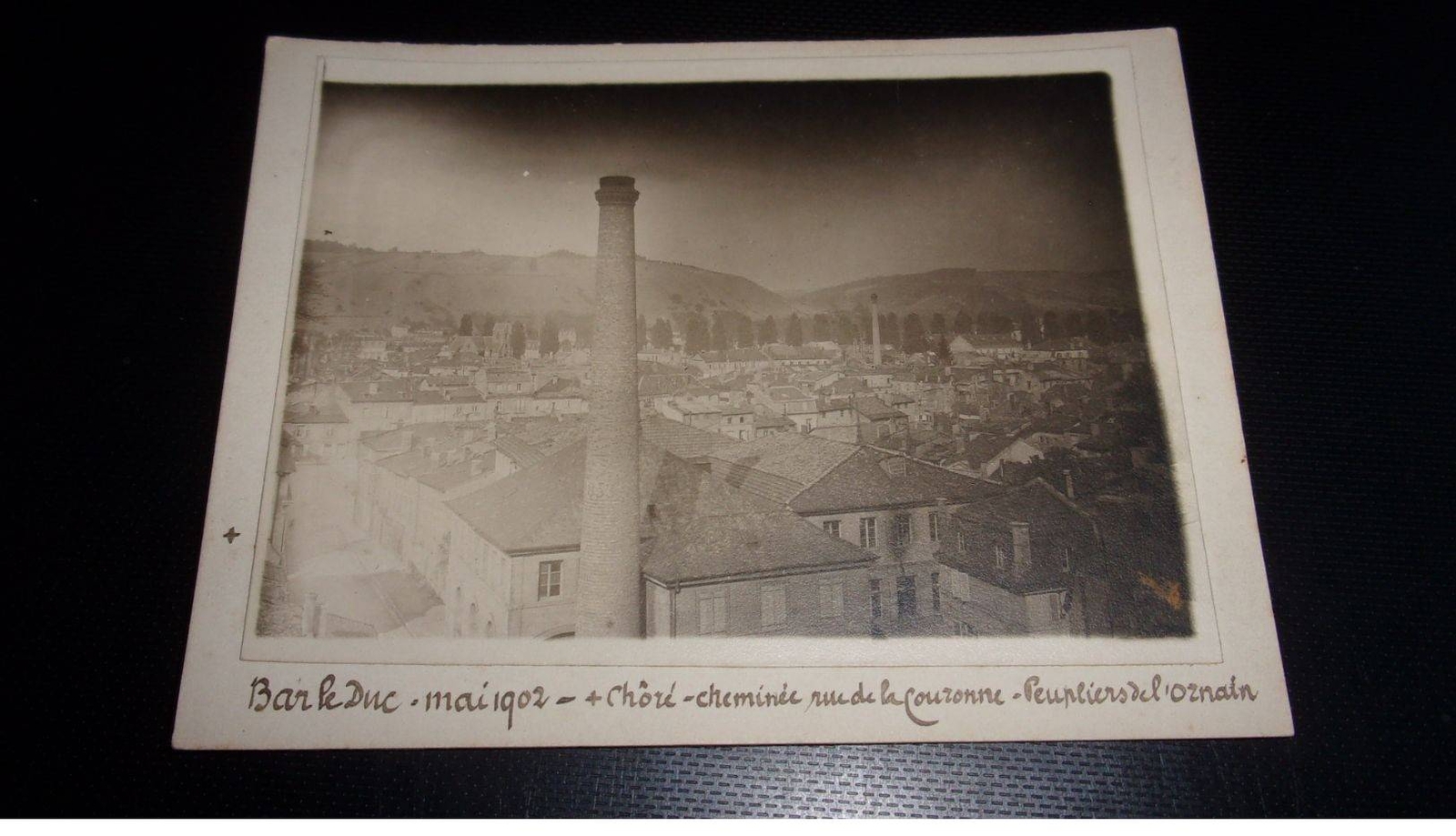 Photograph On Cardboard. 2MOI10408.1900 Around. Bar Le Duc. Chimney Rue De