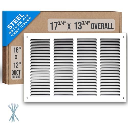 Fits6x2 Duct Opening | Steel Return Air Grille by  16"W x 12"H [Duct Opening] 1