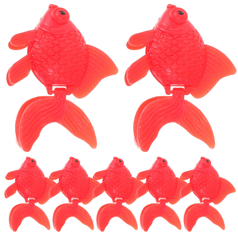 15PCS Goldfish Figure Plastic Goldfish Toys Artificial Fish for Aquarium