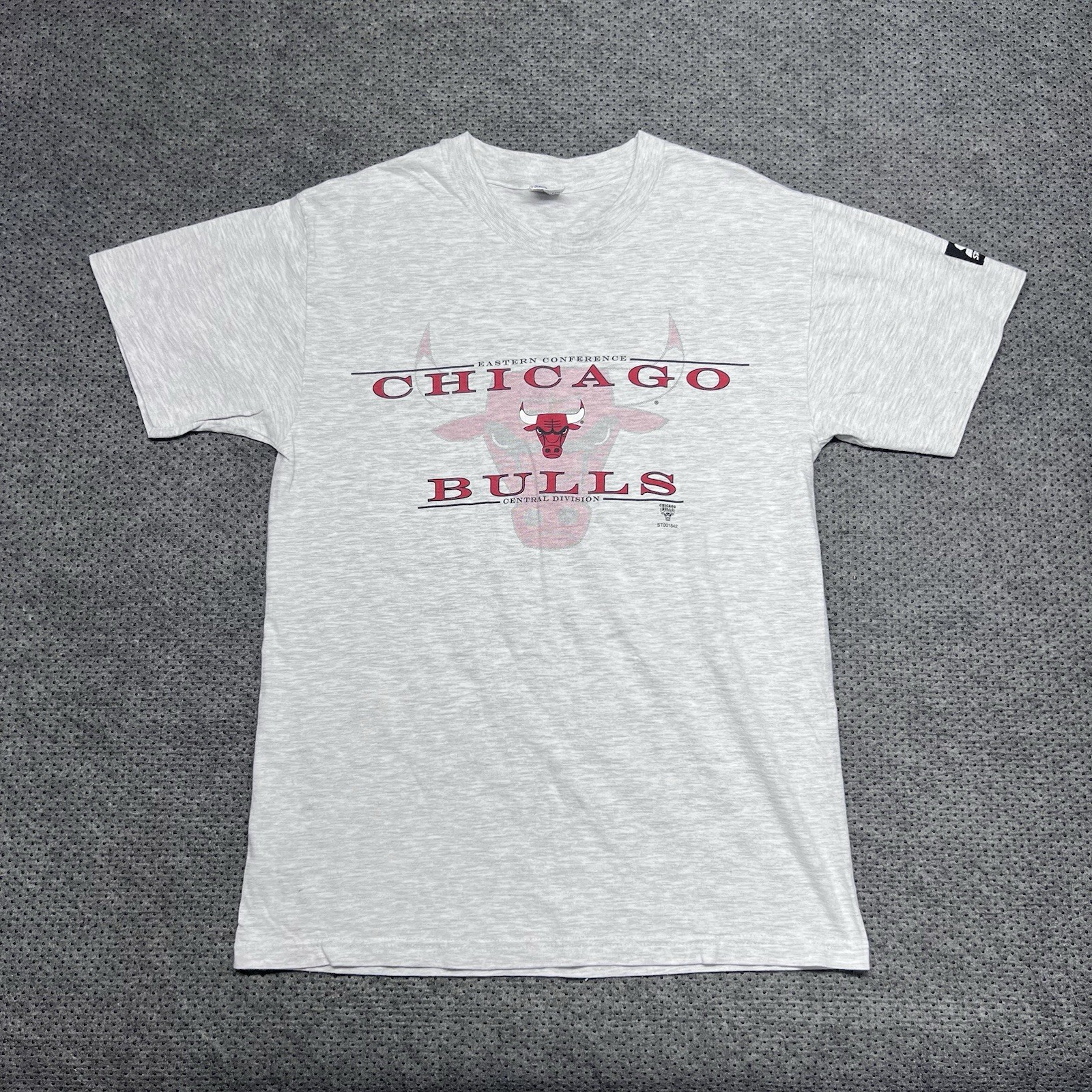 Vintage 90S Starter Chicago Bulls T-Shirt Youth XL Basketball RARE GRAY LOGO
