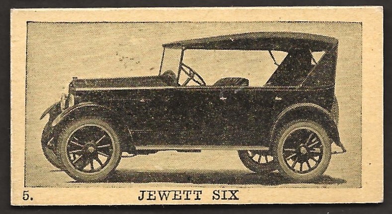 1920's Jewett Six Automobile Card V60-1 Neilson’s Chocolate #5 Trading Card