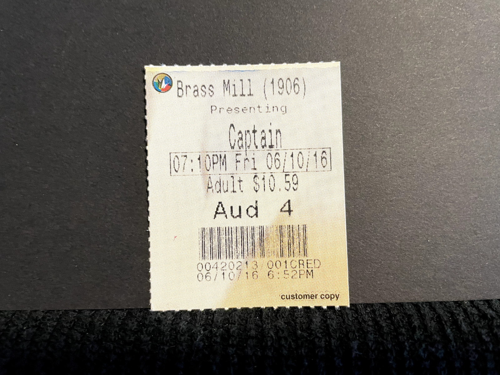 Vintage Movie Ticket Stub  Captain America (Lot 2)