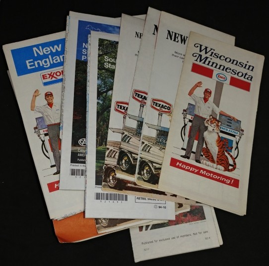 Lot of 21 Various Vintage Maps of the USA Northeast and Midwes and 1Trip Planner