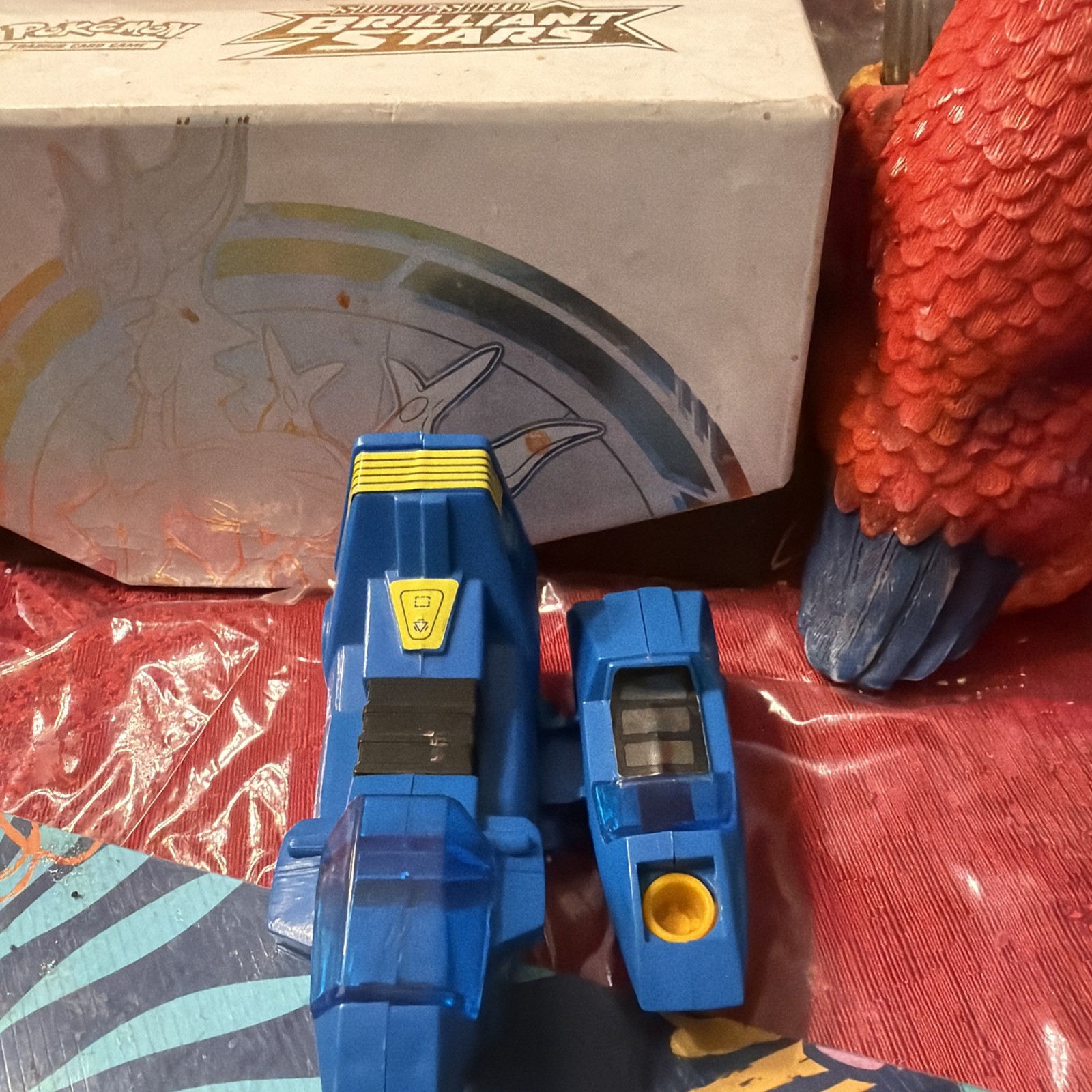 Vintage 1980s Mustanger King Dam Motorcycle Combiner Robot part Blue Baxinger