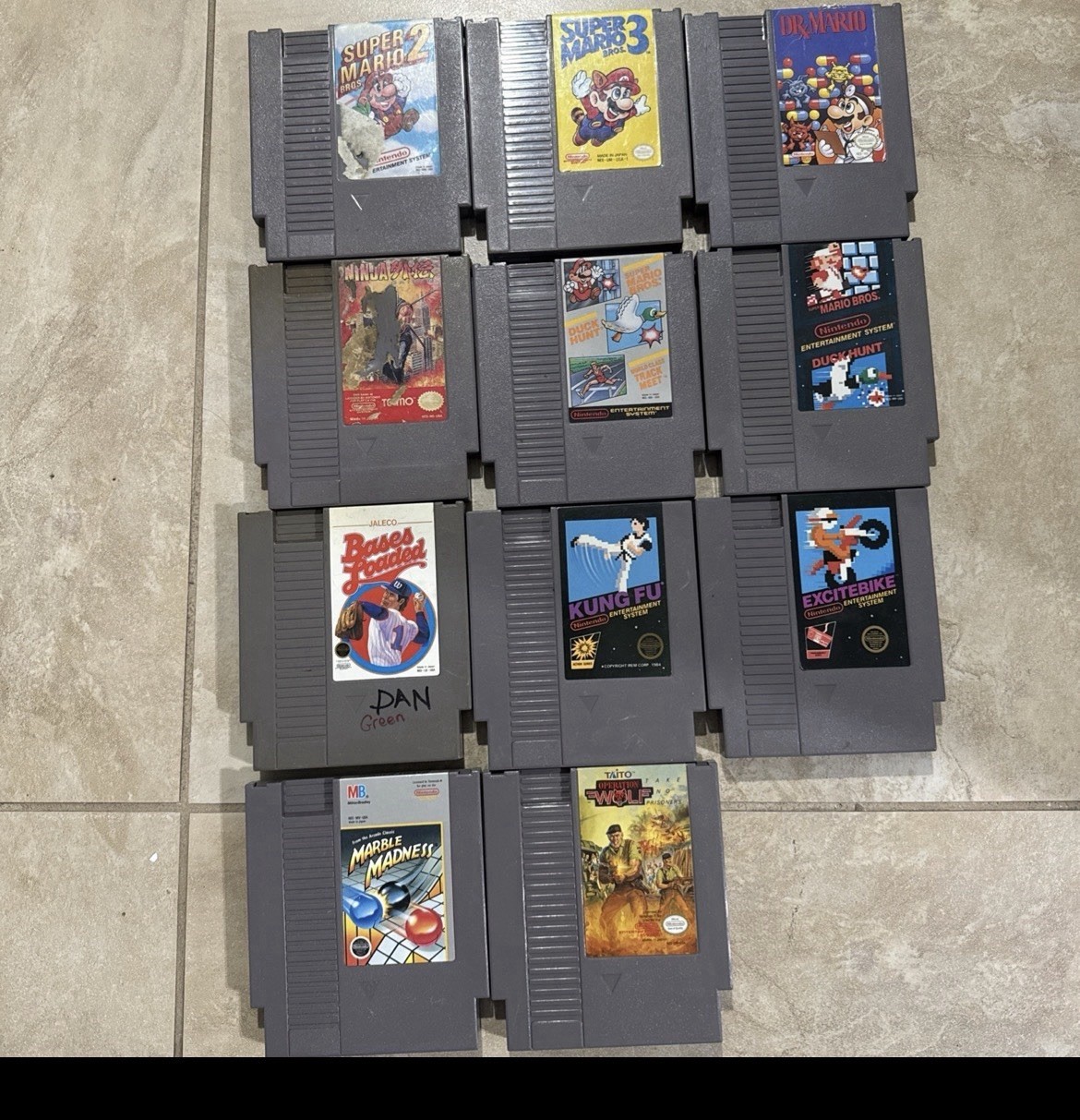 Nintendo NES Game Lot Super Mario Bros 2 3 Duck Hunt Ninja Gaiden Excitebike