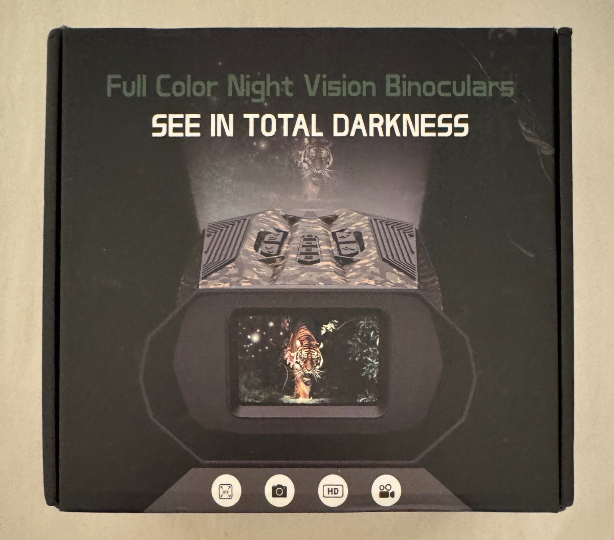Shenzhen Starry Night Full Color Night Vision Binoculars + Camera - GRAY - NEW