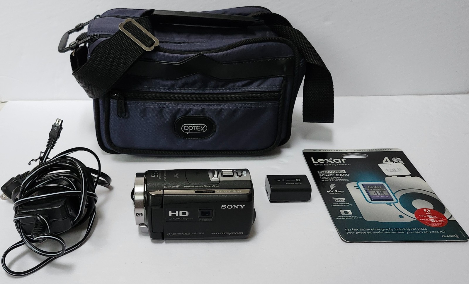 Sony HDR-PJ430V AVC High Definition Handycam Camcorder Black Tested W/ Projector