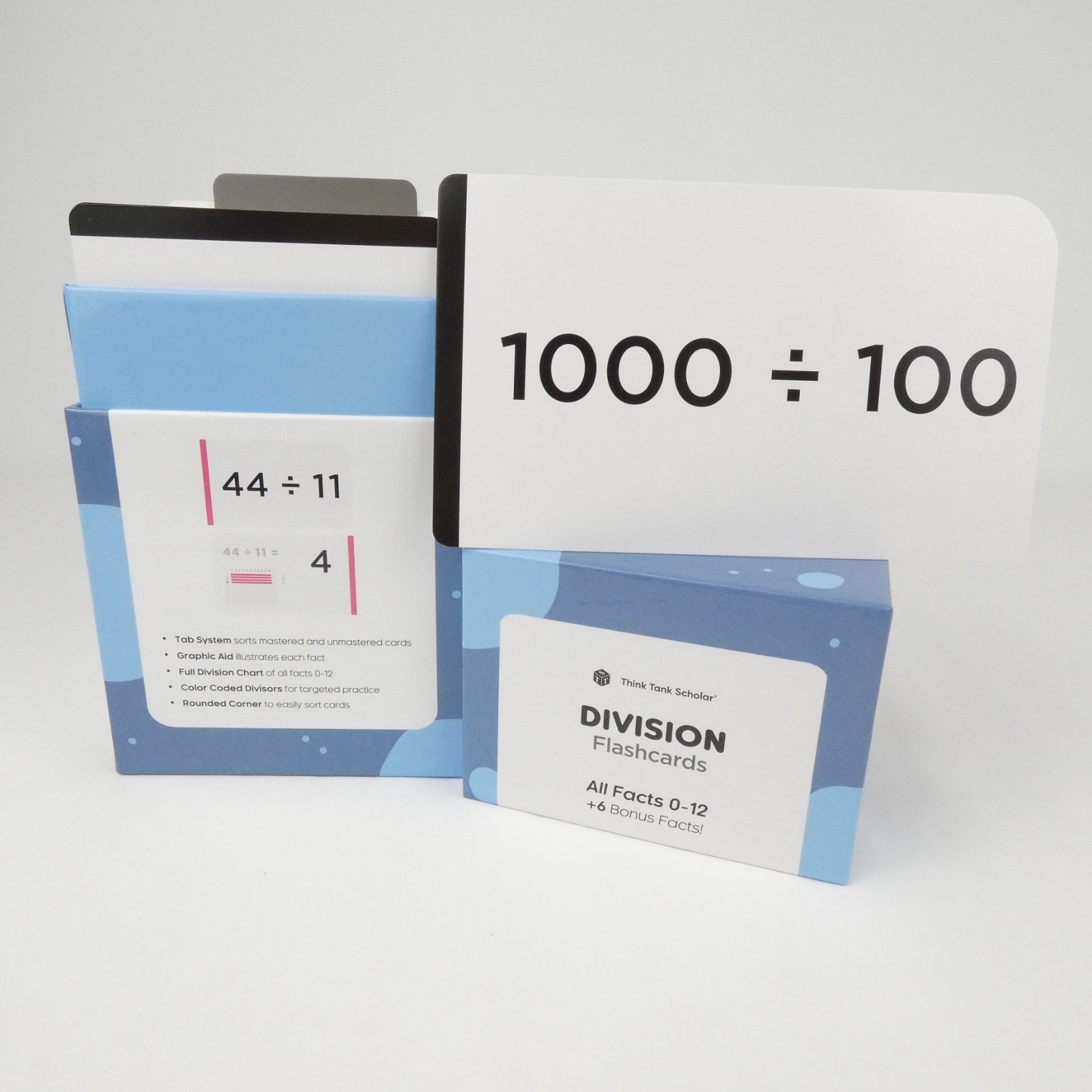 Think Tank Scholar 162 Division Flashcards Educational Math Practice Learning