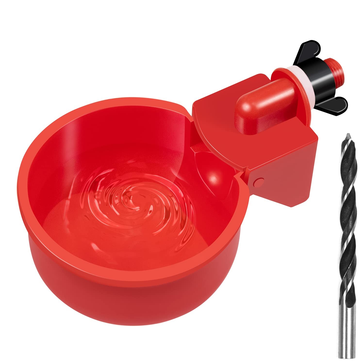 Chicken Waterer Cups 4 Pack Automatic Water for Poultry Red 