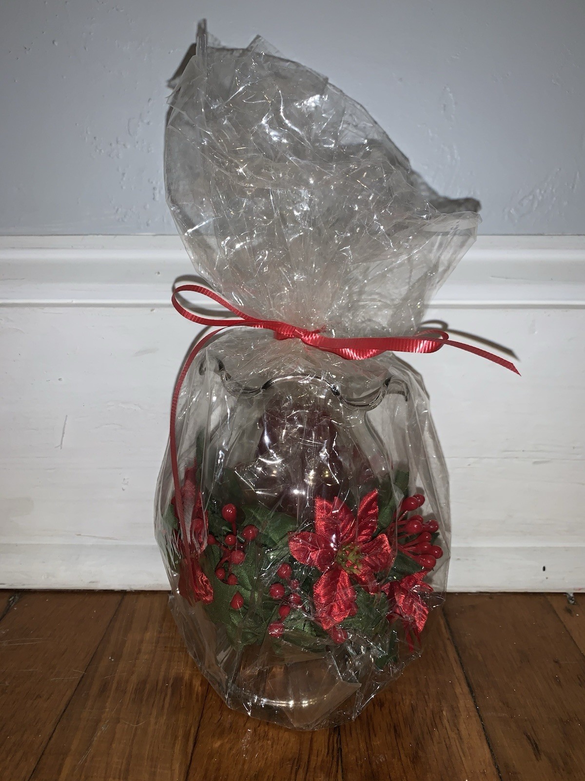 Christmas candle holiday gift holly red green holly poinsettia floral new friend