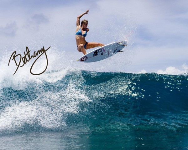 REPRINT - BETHANY HAMILTON Surfer Surfing Signed 8 x 10 Photo Man Cave