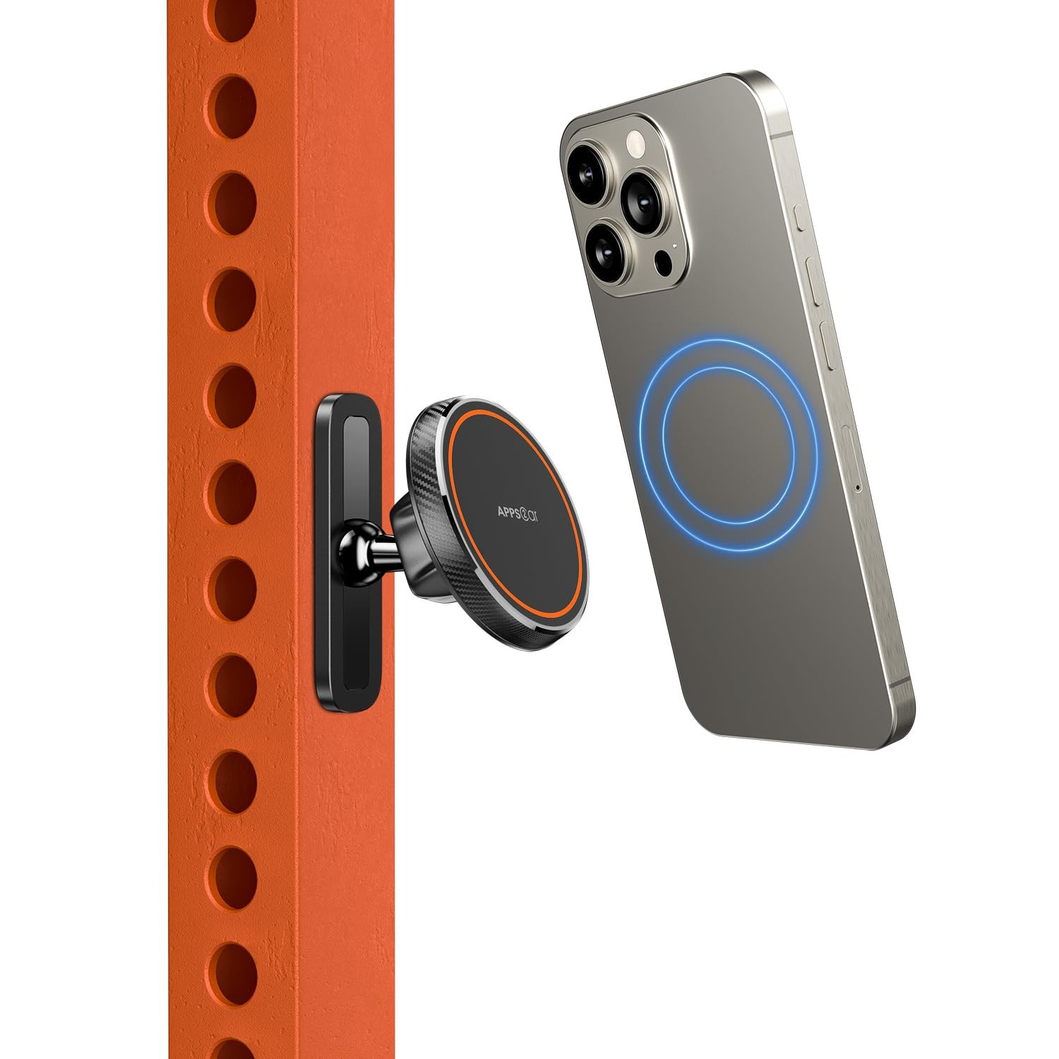 APPS2Car Magnetic Phone Holder for Gym, Alloy Base & Ball Joint, Attach to Me...