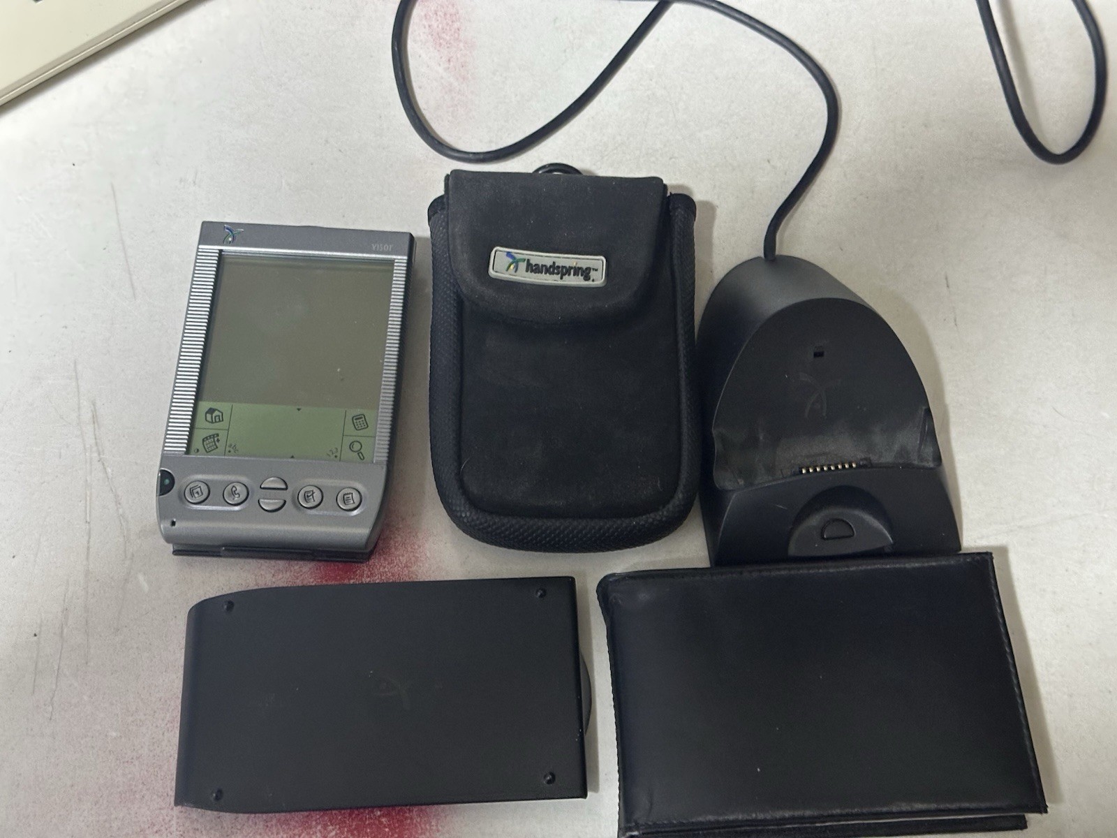 Handspring Visor Silver Portable PDA Organizer Palm Pilot Tested