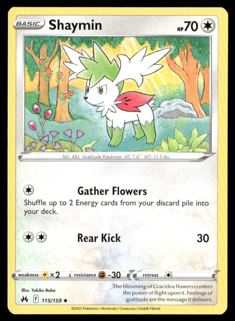 Shaymin Normal Uncommon Crown Zenith 115/159 NM