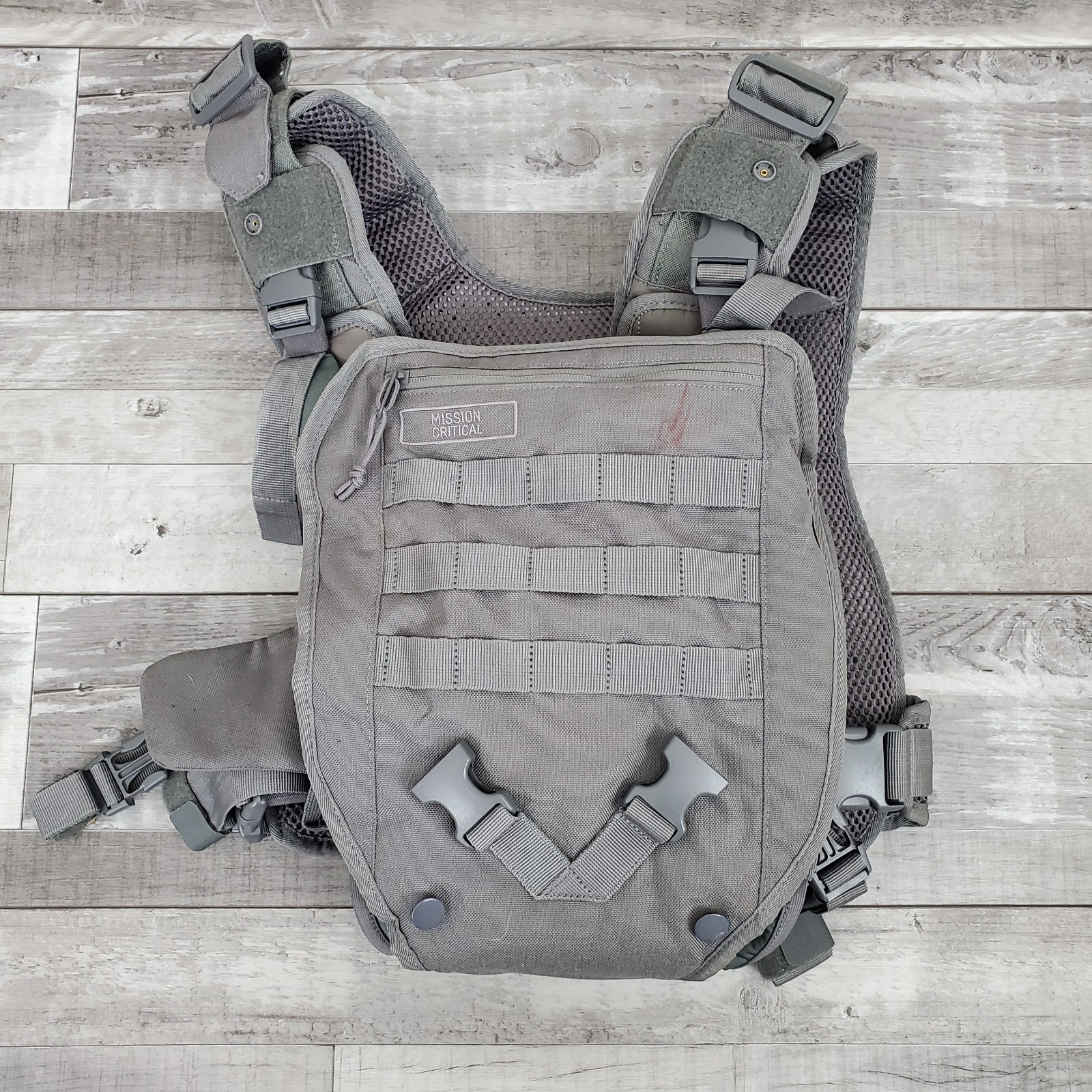 Mission Critical Action Tactical Vest MOLLE Style Baby Carrier Gray 10415G Dad