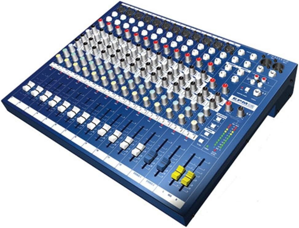 Soundcraft EPM12 Corded Electric 12-Channel XLR Auxiliary Audio Mixer, 230 Volts
