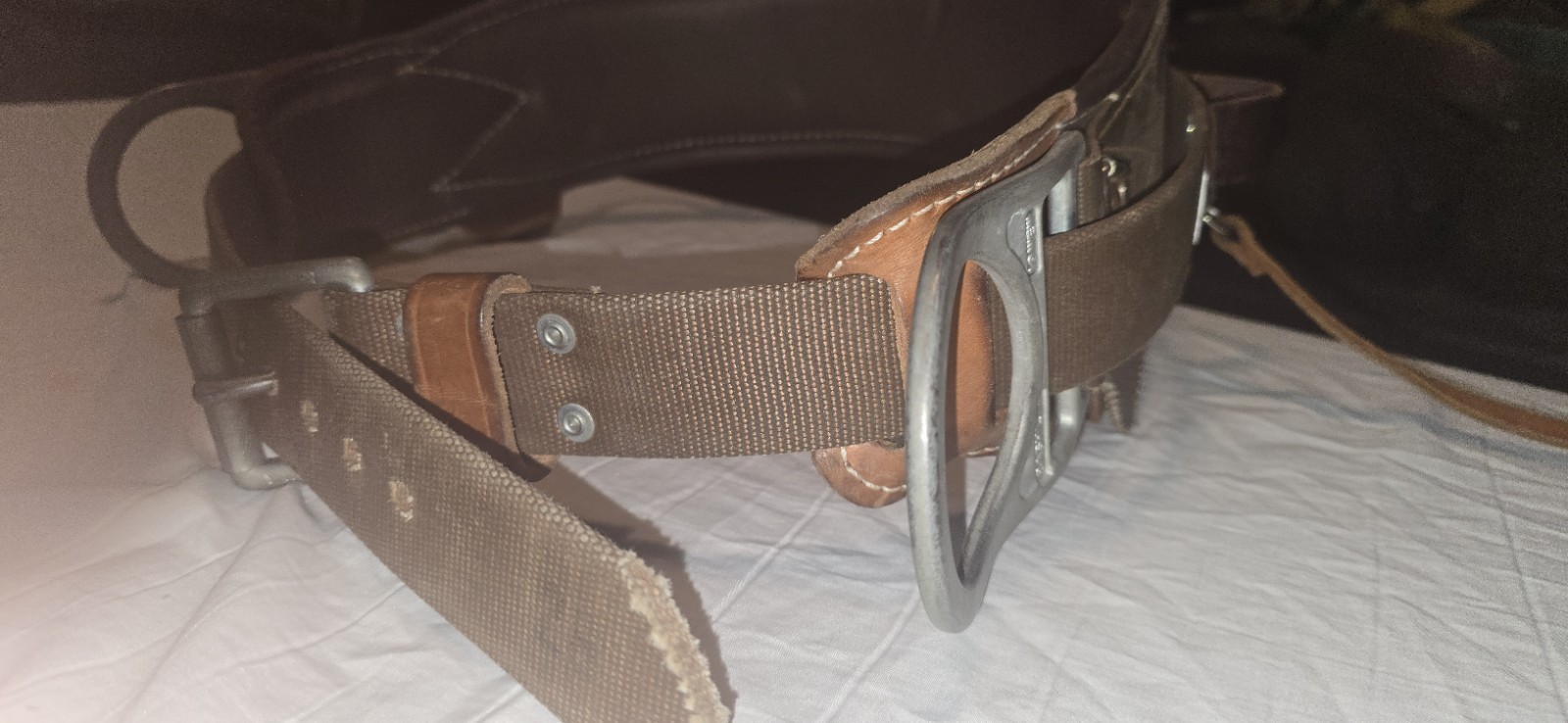 BASHLIN 1511N Wrangler 2 D-Ring Lineman Tool Belt D28 Lightweight Leather Cushio