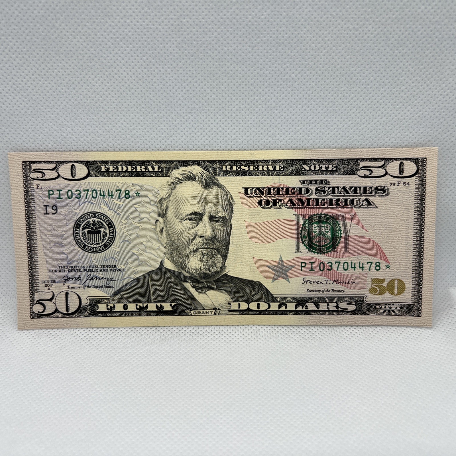 Series 2017A US Fifty Dollar Bill Star Note $50 Minneapolis PI 03704478* (UNC)
