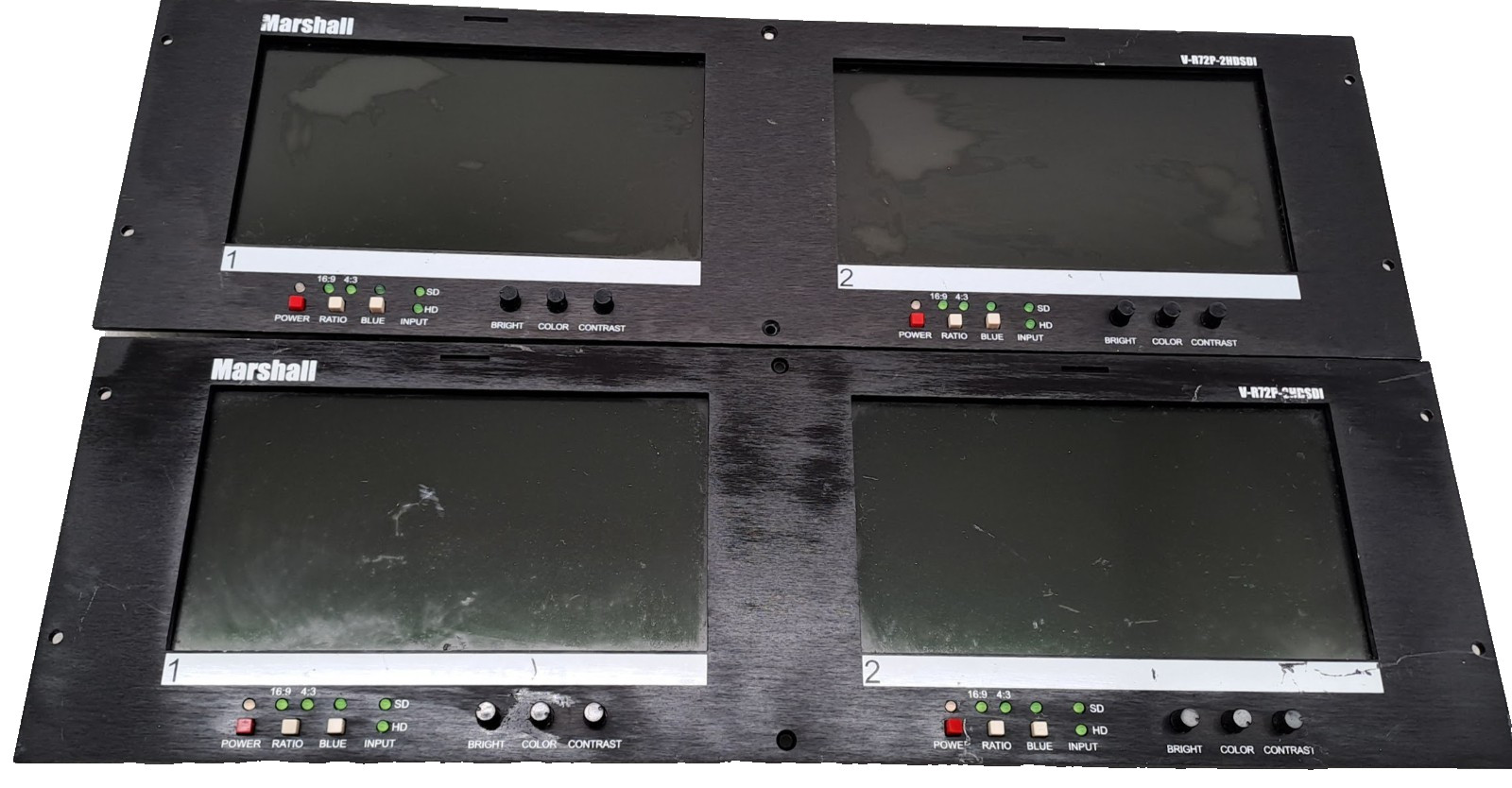 2X Marshall V-R72P-2HDSDI Dual 7" LCD Monitors