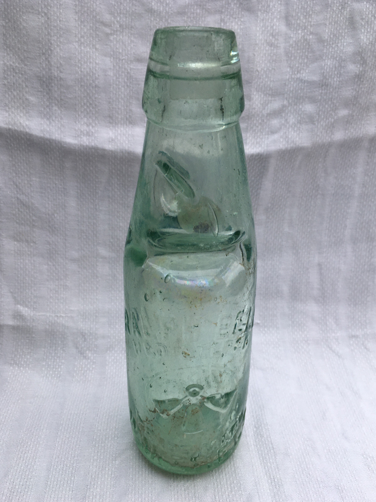 Ralph Bell Wakefield 3 bells trademark small 6oz codd bottle c1890-1920