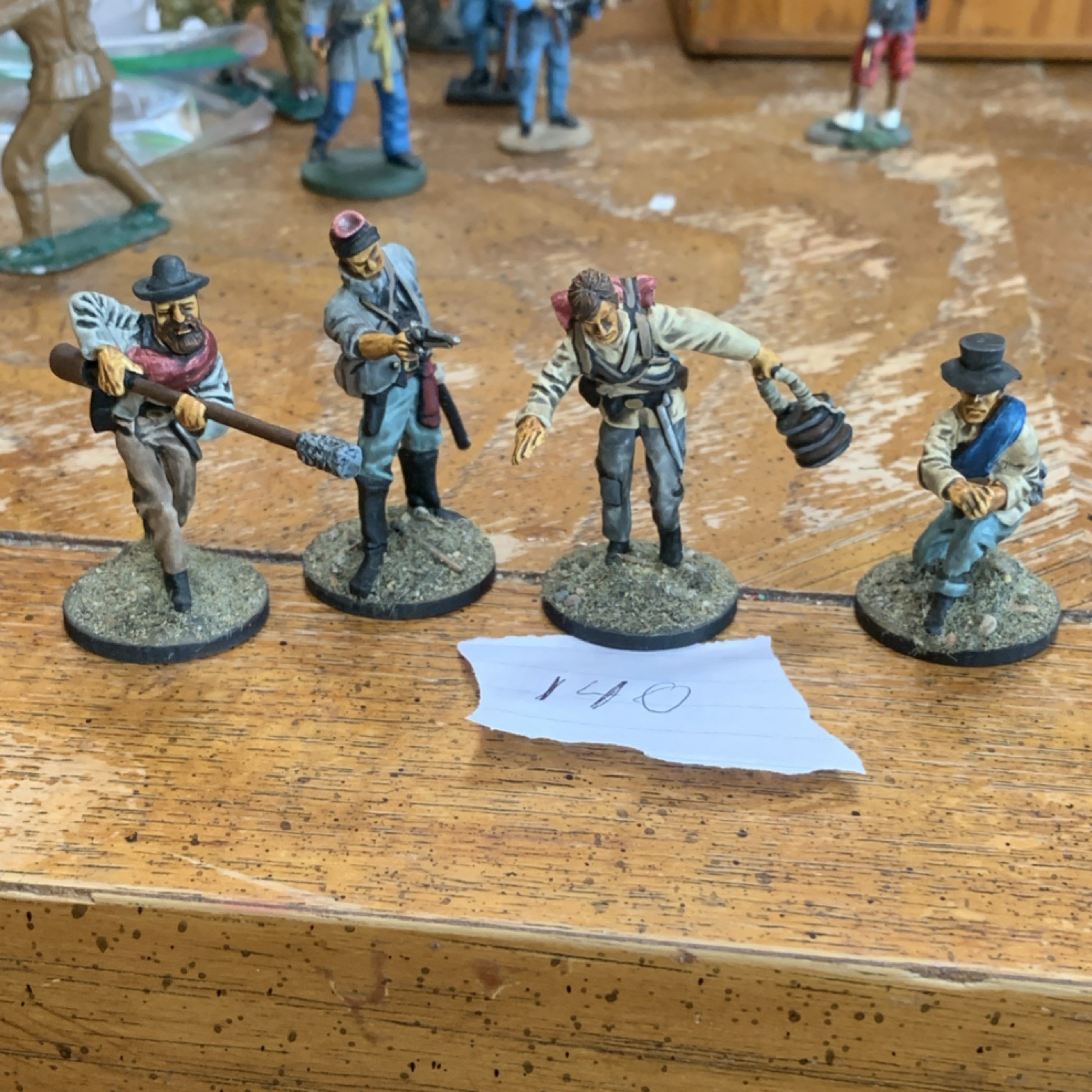 Metal Infantry Toy Soldier Figures Set of 4 Painted Boys & Girls 17+ Years