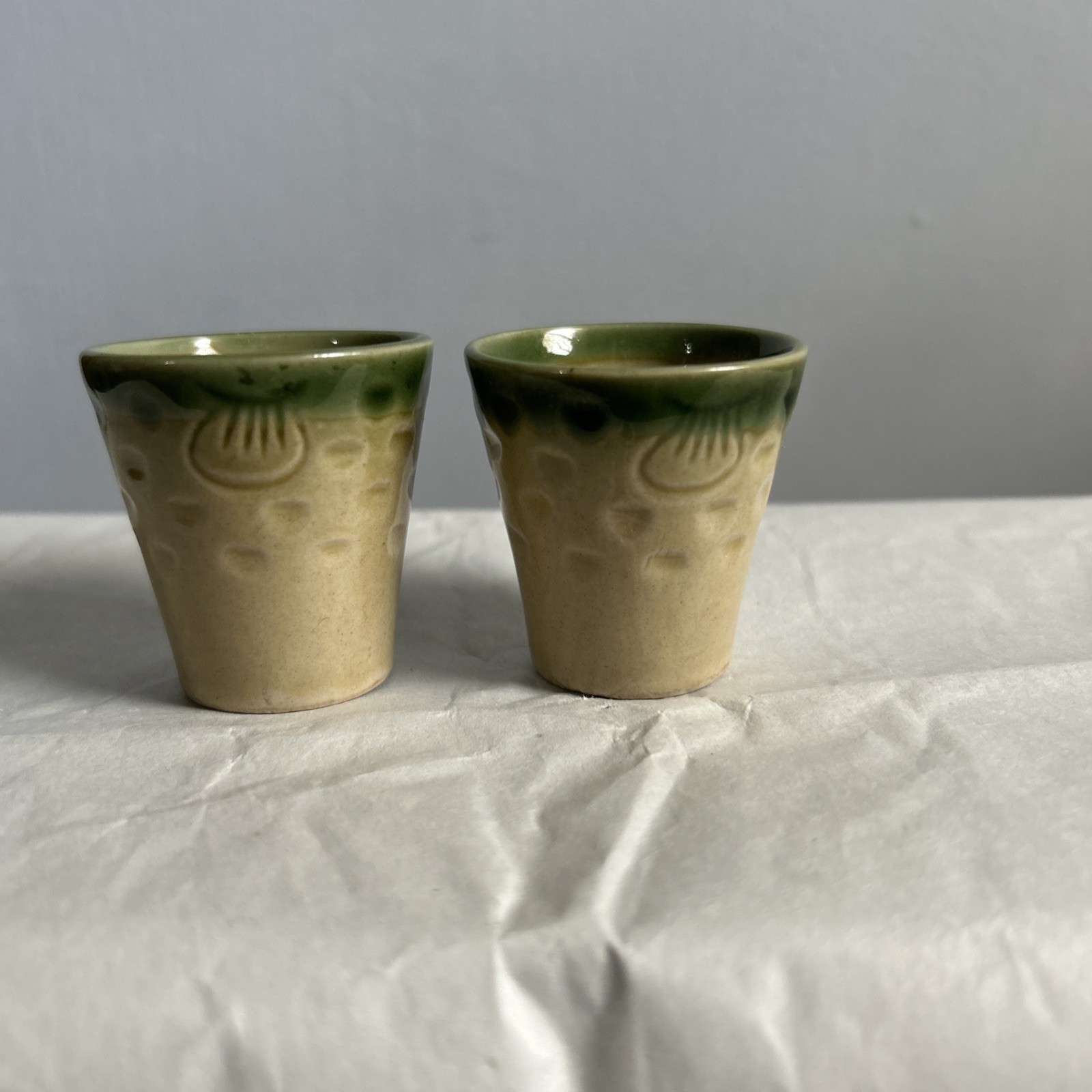 Set Of 2 Ceramic Shot Glasses - Beautiful 