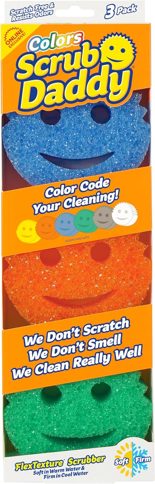 Color Sponges - Scratch-Free Multipurpose Dish Sponges for Kitchen, Bathroom & H