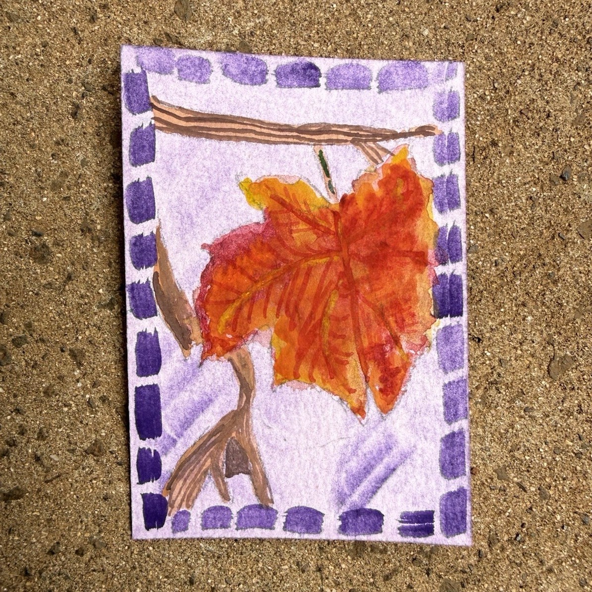 A Fast Flying Fairy’s Training- Watercolor ACEO Original 2.5x3.5 By Amber Mia
