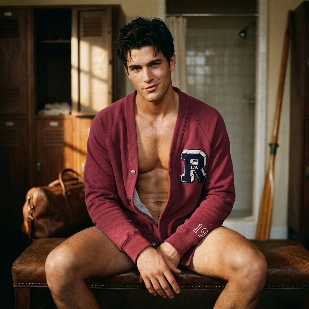 Unbranded Mens Red Vintage Varsity Collegiate Letterman Cardigan Sweater Large