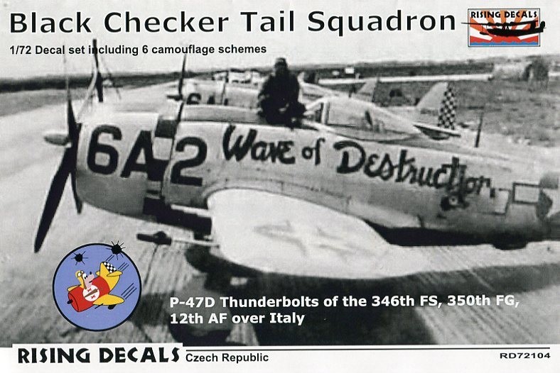 1/72 Rising Decal P-47D Black Checkertail Squadron