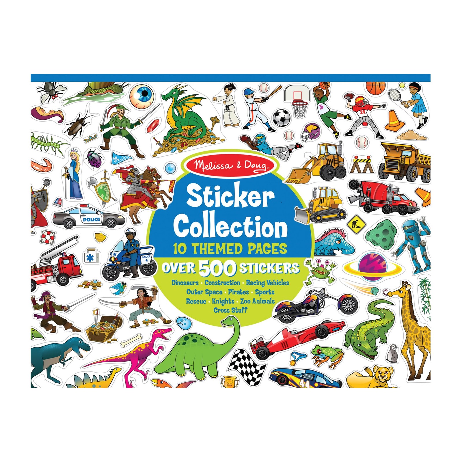 Melissa & Doug Sticker Collection Book: Dinosaurs, Vehicles, Space, and More...