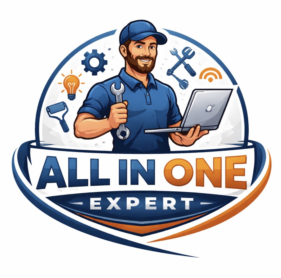 AllinoneExpert.com Domain Name For Sale Sales/Repair/Business Free Logo