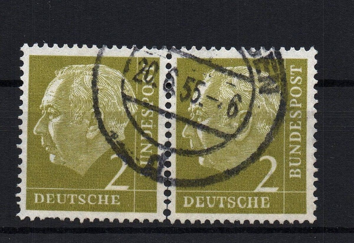 Bund Michel No. 177 Block of two, postmarked