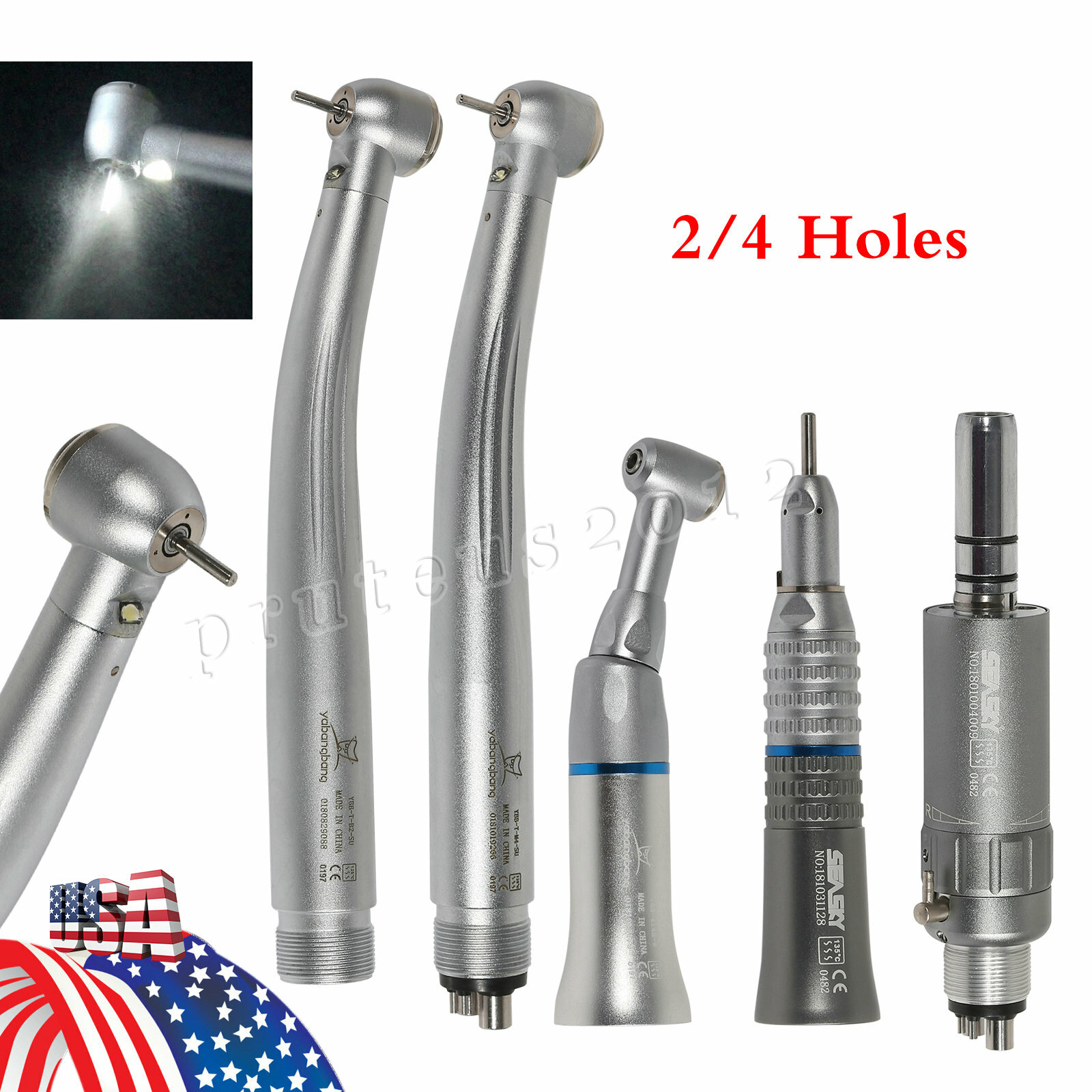 Dental E-generator LED High Speed/Slow Low Speed Handpiece 4/2Hole NSK Style g