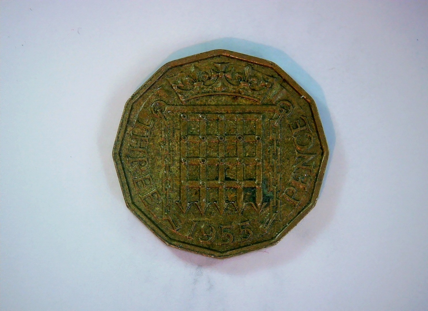 United Kingdom 1955 3 Pence Elizabeth II Threepence (, 12-sided) Coin