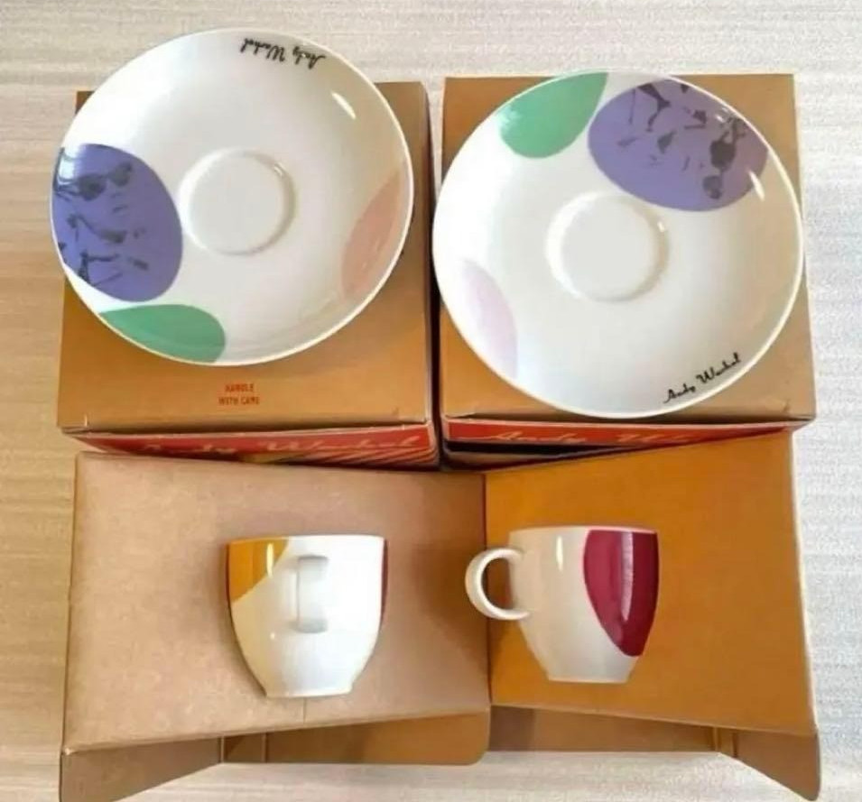 Rosenthal Espresso Cup and Saucer Pair Andy Warhol Rare Stylish Collectible#1835
