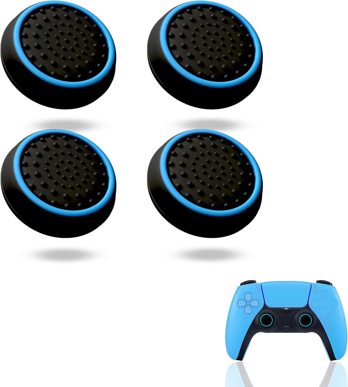 4 Thumbstick Grip Caps – Universal Silicone Controller Covers – Enhanced Grip, P