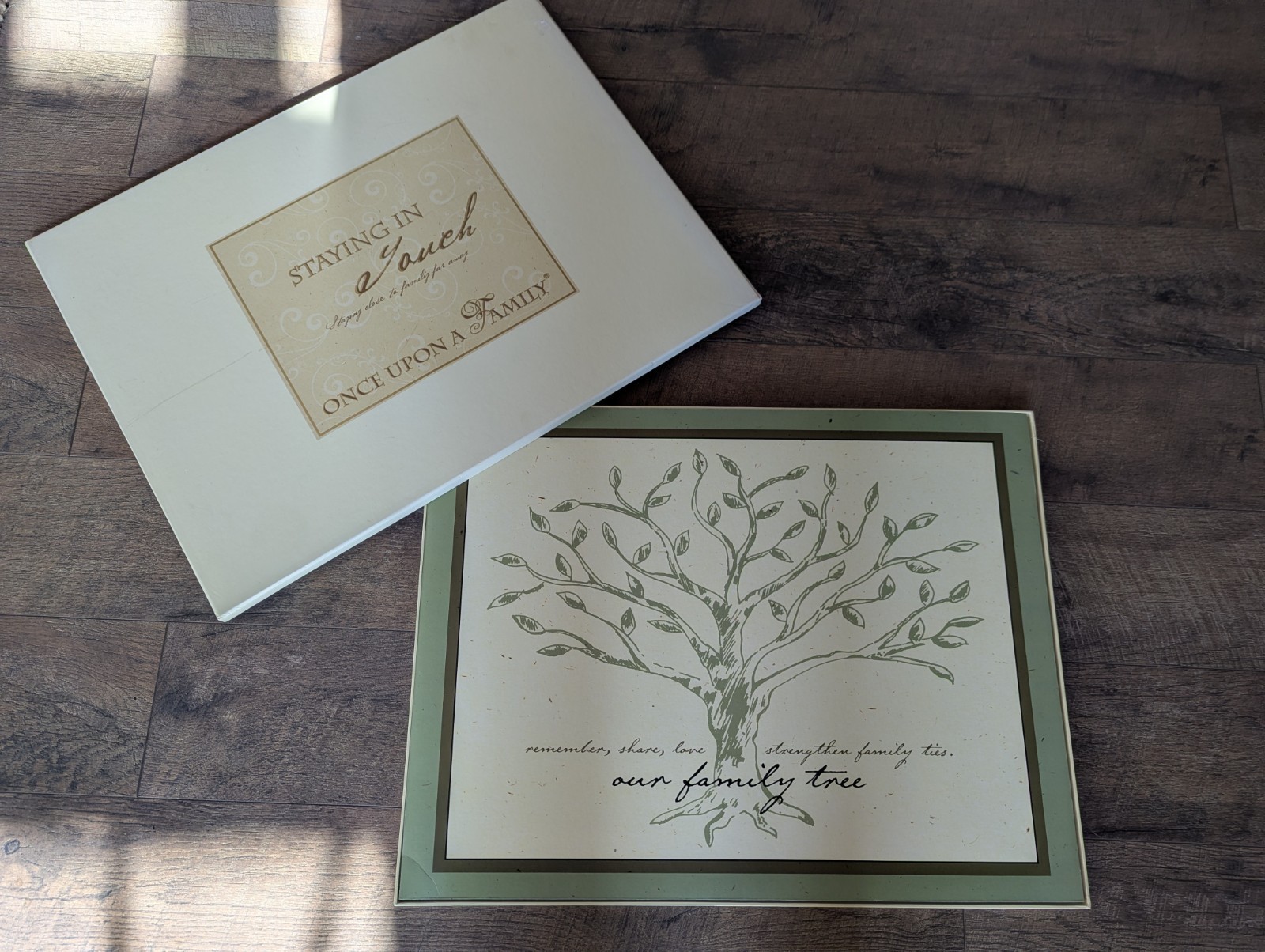 FAMILY TREE KIT Board + Info Leaves -Staying In Touch-Once Upon A Family