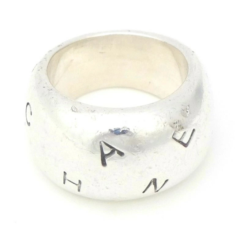 CHANEL Ring Logo Ring Silver SV925  (67891)